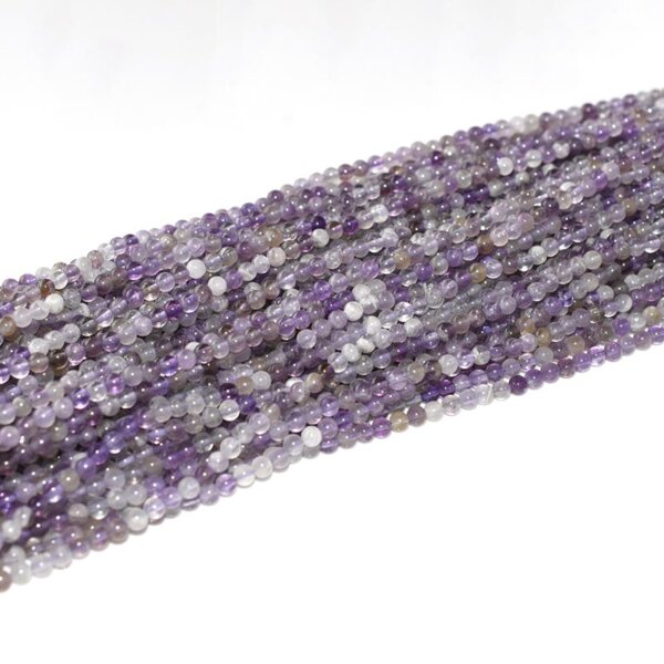 amethyst 3mm round stone beads strand