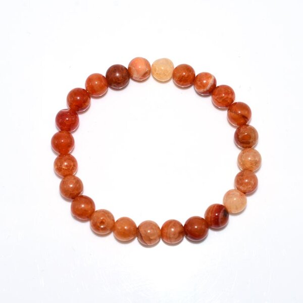 Single strand Dragon Vein Agate Bracelet with evenly polished beads