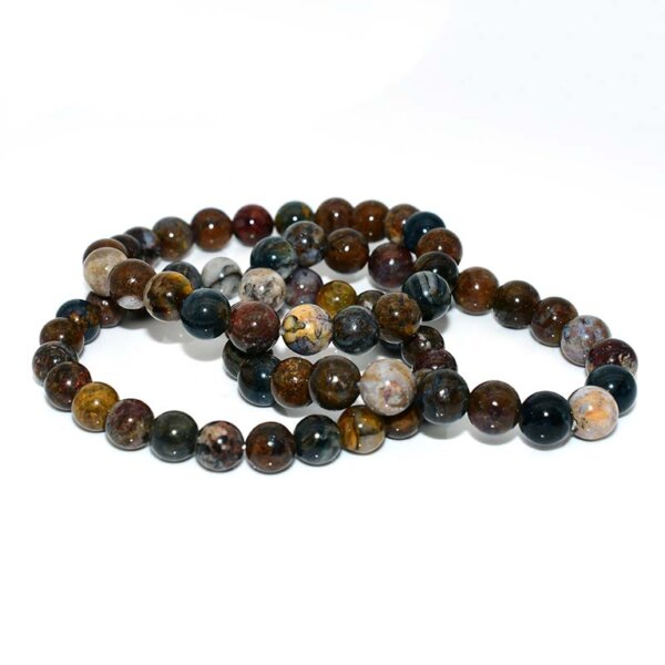 Multiple loops of Pietersite Bracelets showcasing rich color variation and shine