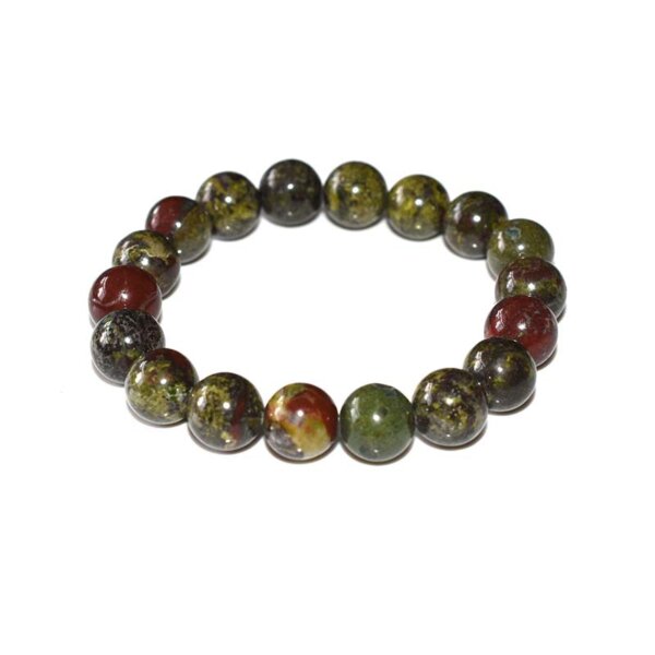Dragon Blood Jasper Bracelet 12mm beads natural stone jewelry