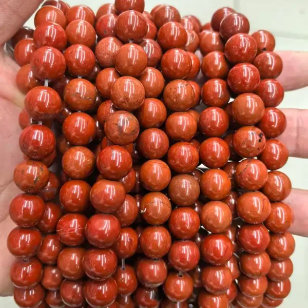 Multiple strands of natural Red Jasper Stone Beads, affordable gemstone beads in 12mm