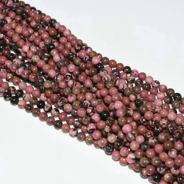 6mm Rhodonite Beads suitable for bracelets and layered jewelry design