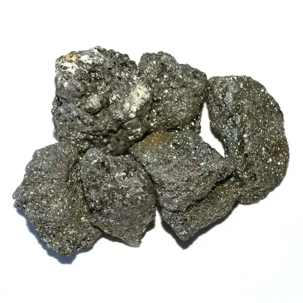Golden pyrite raw stone cluster, metallic luster, natural raw crystals