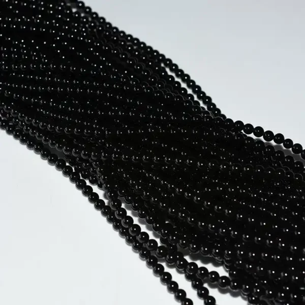 4mm Black Onyx Beads Wholesale small beads for fine jewelry