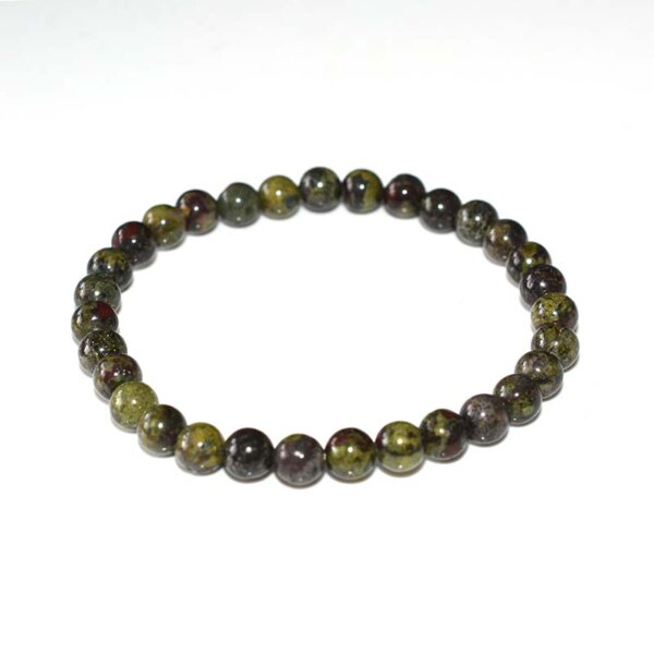 Dragon Blood Jasper Bracelet 6mm slim beads healing stone jewelry