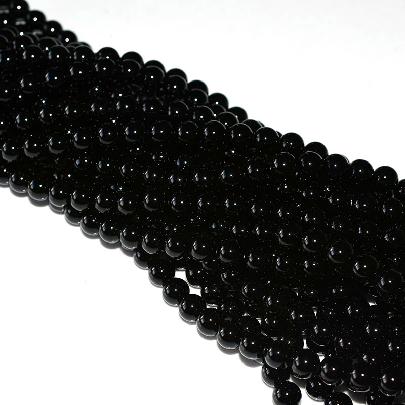 8mm Black Onyx Beads Wholesale natural gemstone beads for necklaces