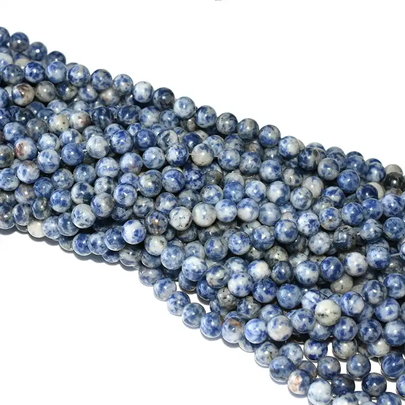 Wholesale 8mm Sodalite Beads on White Ground