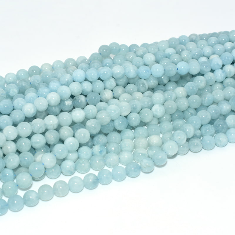Aquamarine Beads for DIY bracelet making, perfect for elegant handmade jewelry