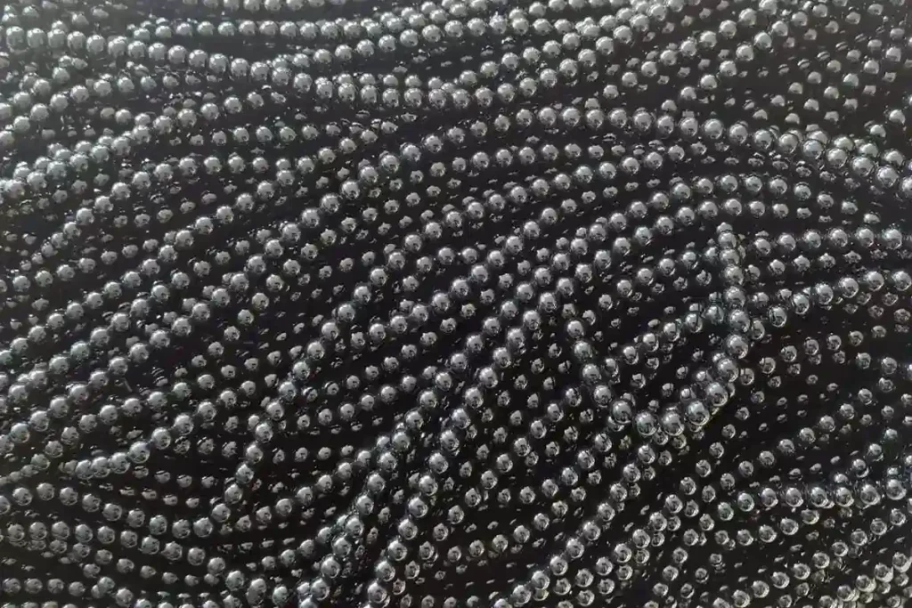 Black Onyx 6mm strand beads showcasing natural shine and texture — perfect for jewelry making and enhancing energy with Black Onyx Benefits.