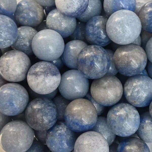 Blue Aventurine 20mm Gemstone Balls — Blue Aventurine gemstone balls, 20mm energy healing crystals.