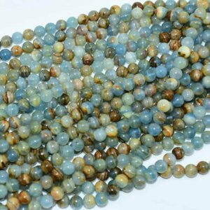 Loose strand of Blue Calcite Beads for DIY bracelets and wholesale gemstone supply