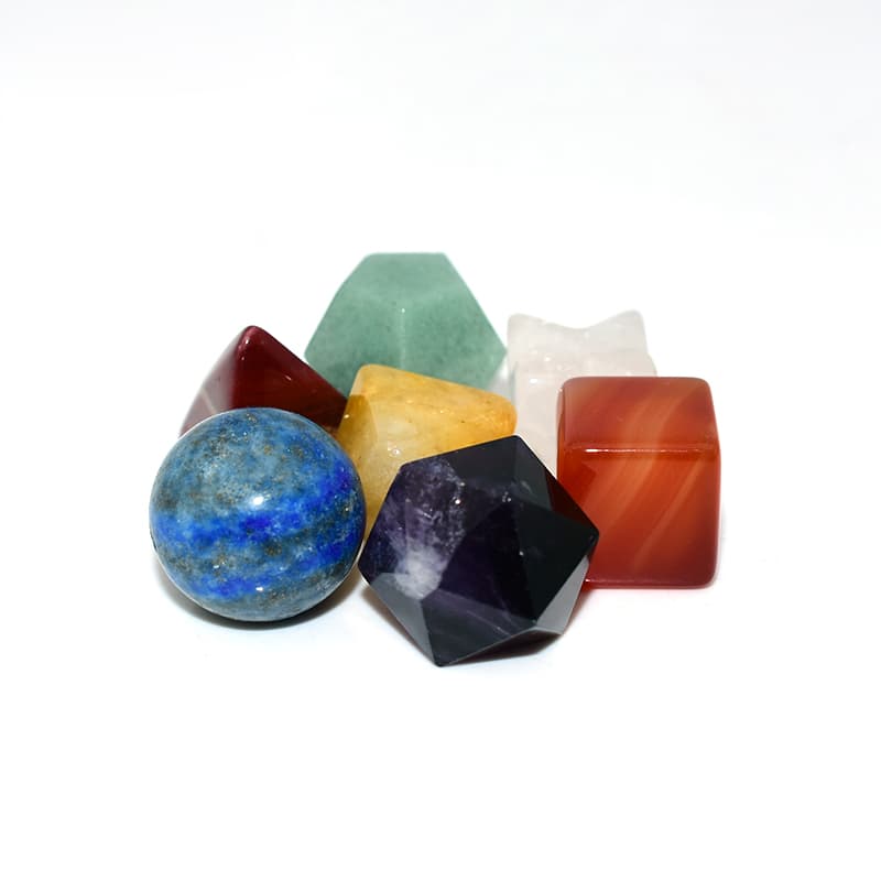 Complete Chakra Crystal Set of seven healing stones for energy balance