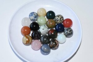 Multicolor 20mm Gemstone Balls On Plate Wholesale Price