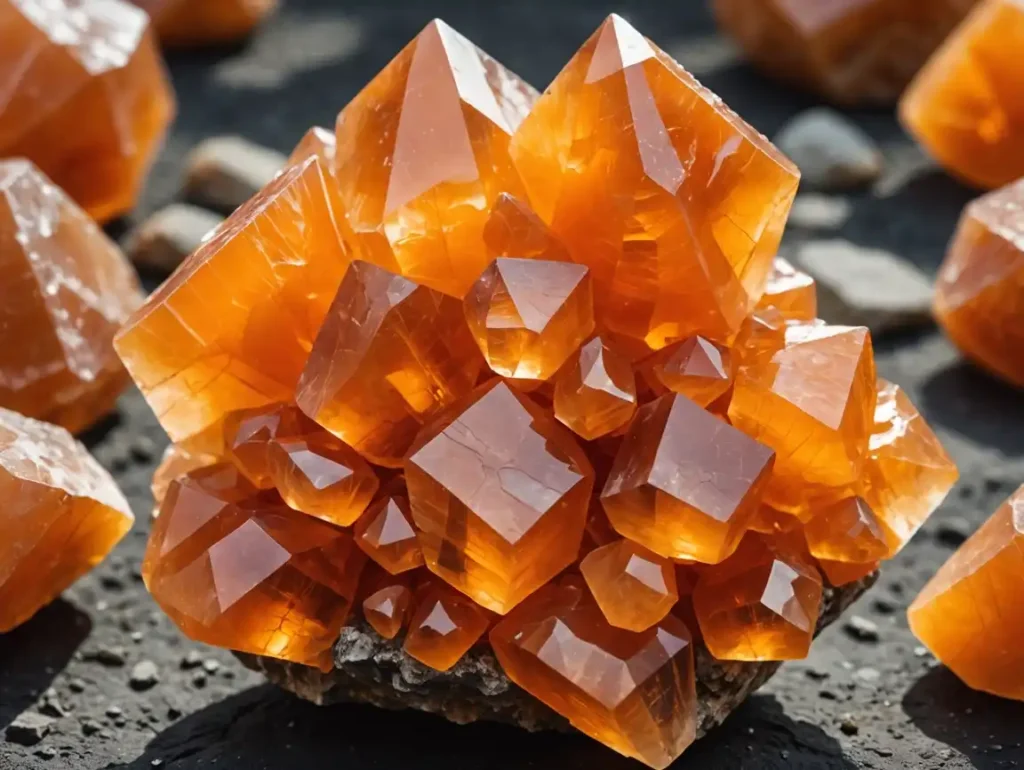 Raw Orange Calcite rough stone for energy cleansing and chakra healing | Orange Calcite Meaning crystal