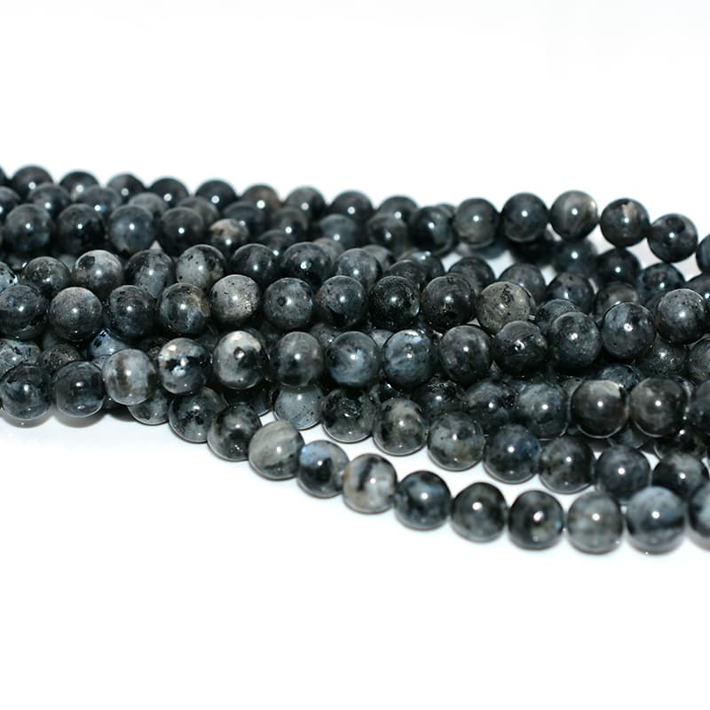 8mm Larvikite Beads wholesale strands close up