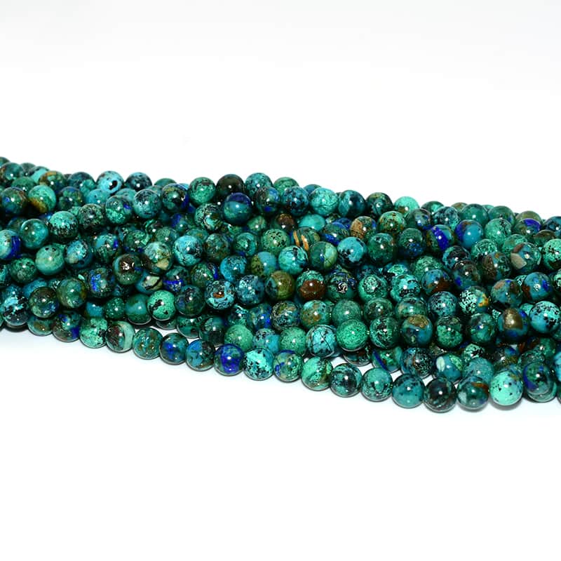 Azurite Beads detailed texture and color view