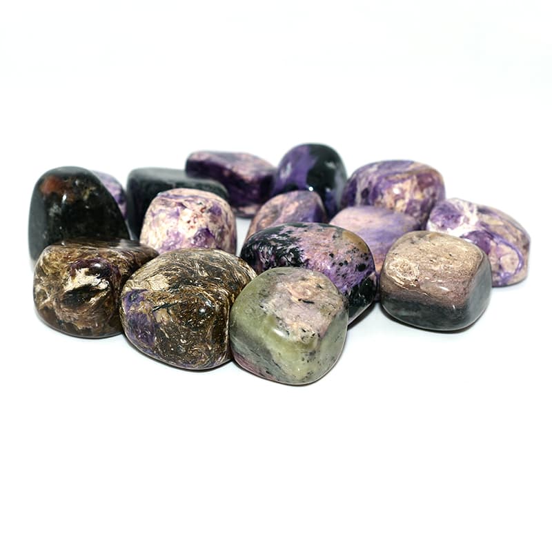 20–30mm Charoite Tumble stone set, natural Russian crystal ideal for wholesale buyers