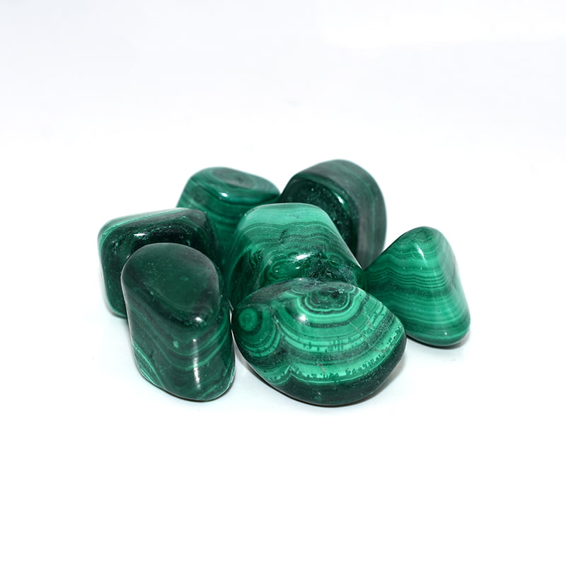 Malachite Tumbled Stone natural polished green gemstone pieces