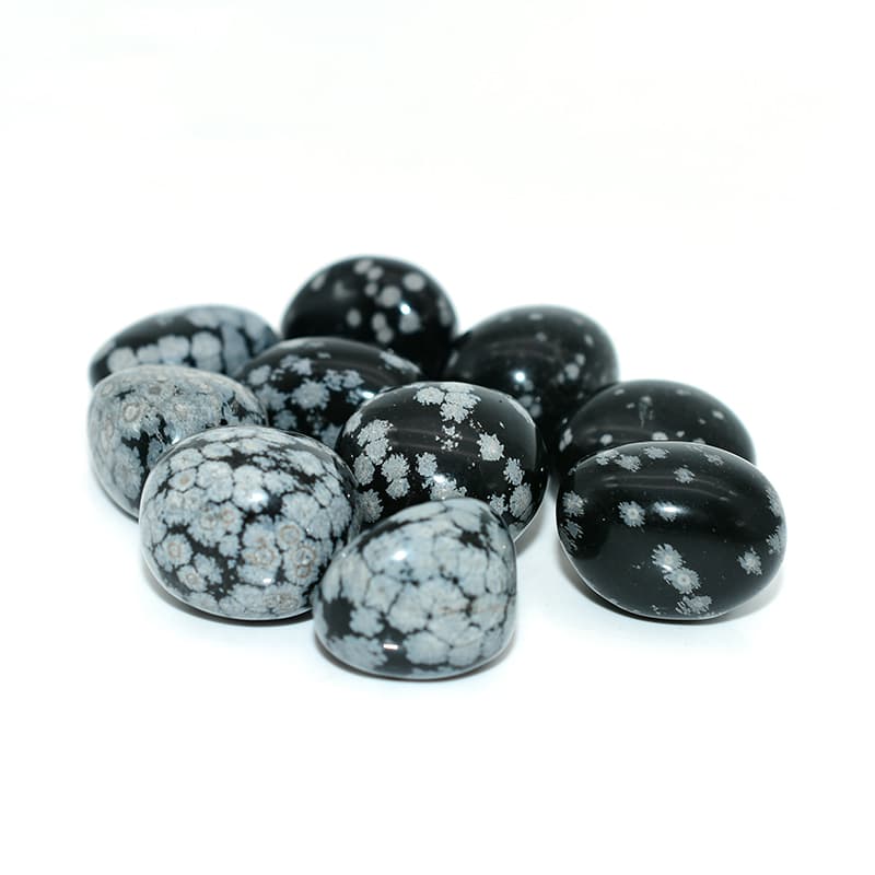 Snowflake Obsidian Tumbled Stone 20–30mm mixed sizes