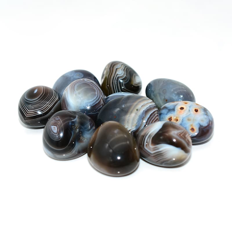 Tumbled Botswana Agate 20–30mm natural polished stones for wholesale jewelry and crystal decor