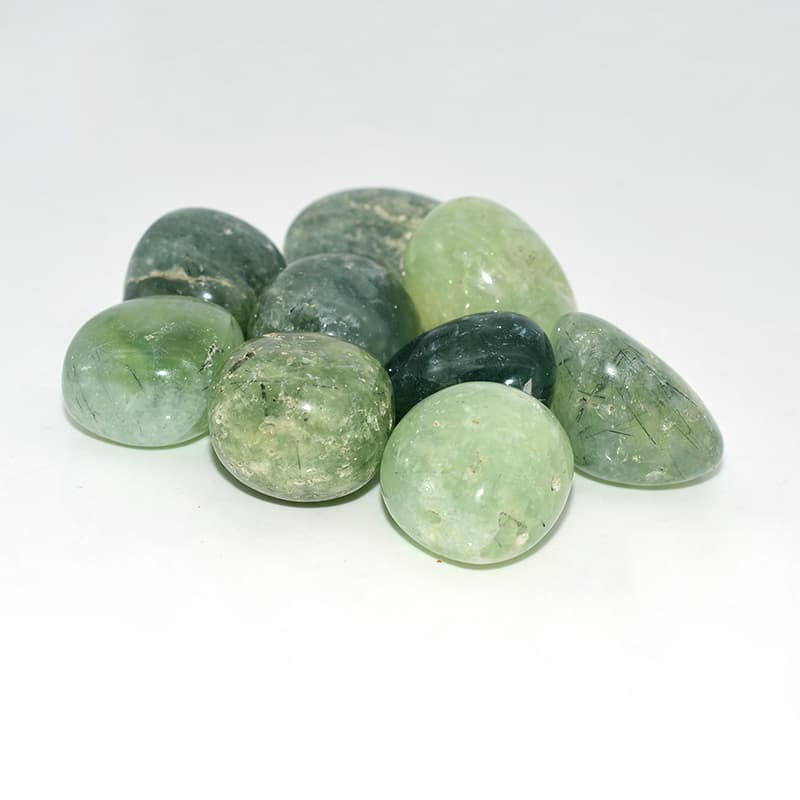 Prehnite Tumbled Stone 20–30mm natural green gemstone with polished surface