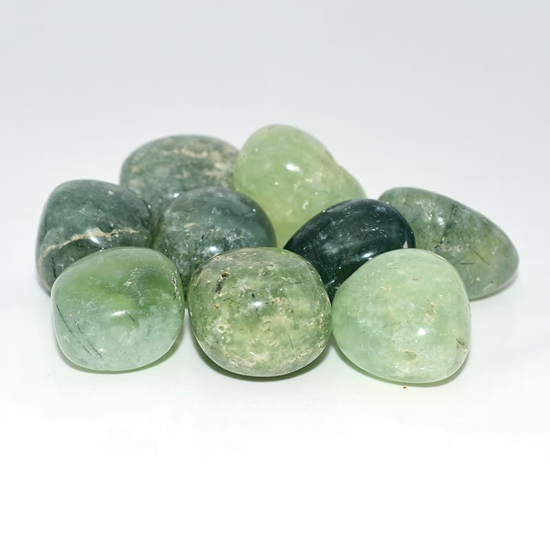 Prehnite tumbled stones 20–30mm smooth green crystals for meditation and healing
