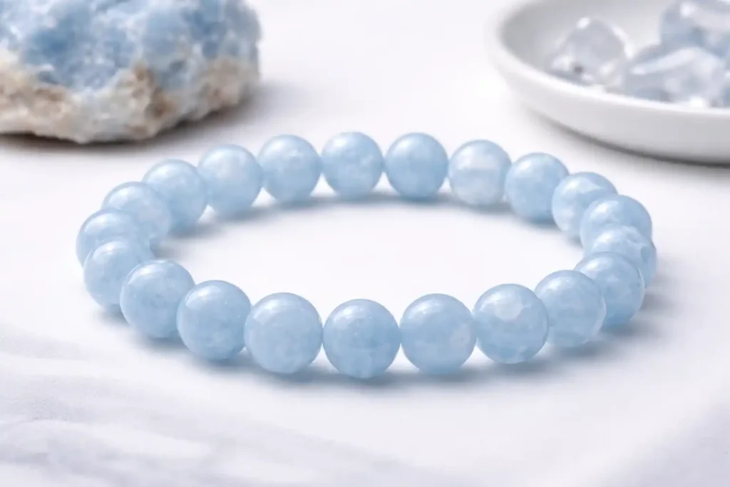 Blue calcite bracelet beads—Blue Calcite Benefits for everyday wear and gifting