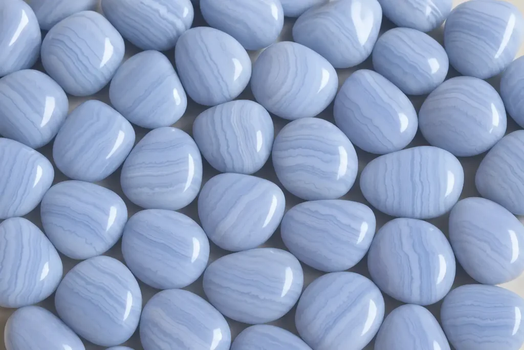 Blue Lace Agate Tumbled Stone 20-30mm display for Blue Lace Agate Meaning