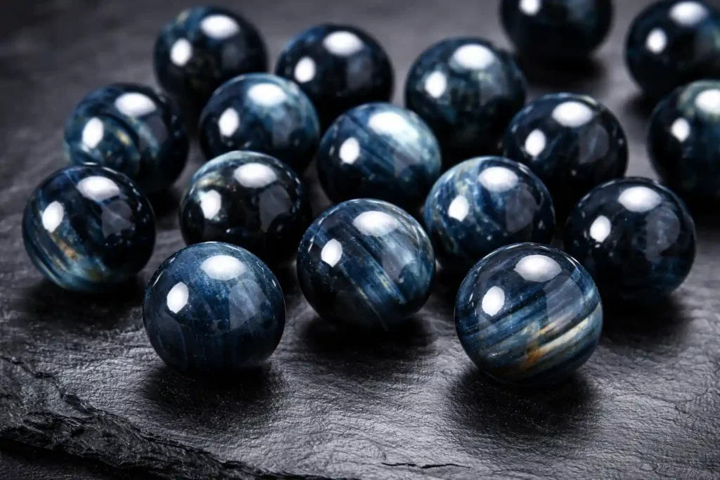 Blue Tiger Eye beads with strong chatoyancy—Blue Tiger Eye Stone Meaning in jewelry making