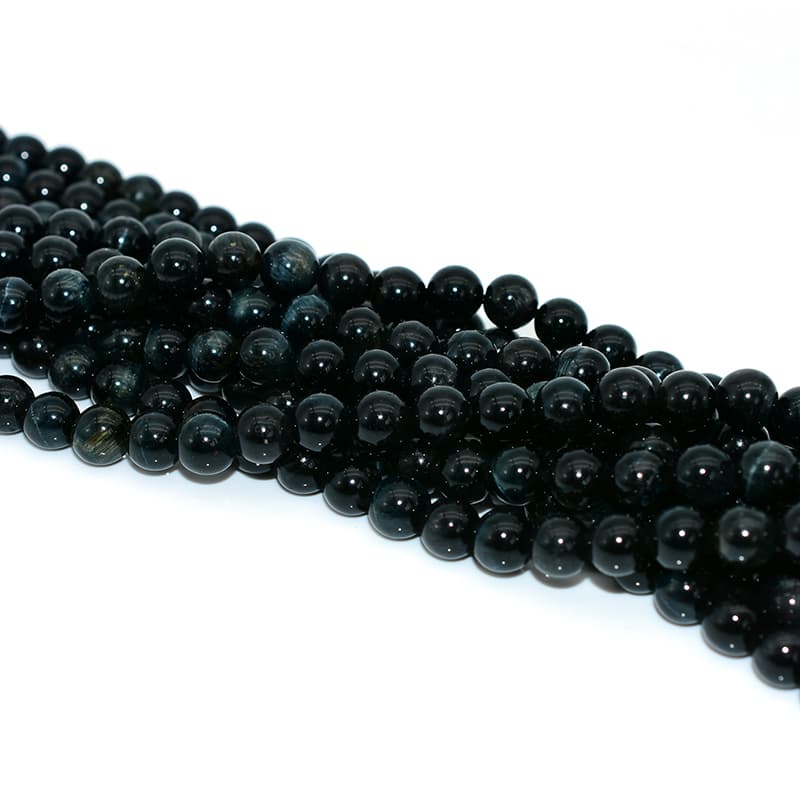 Blue Tiger Eye Beads full strand pack for bulk jewelry making and retail restock
