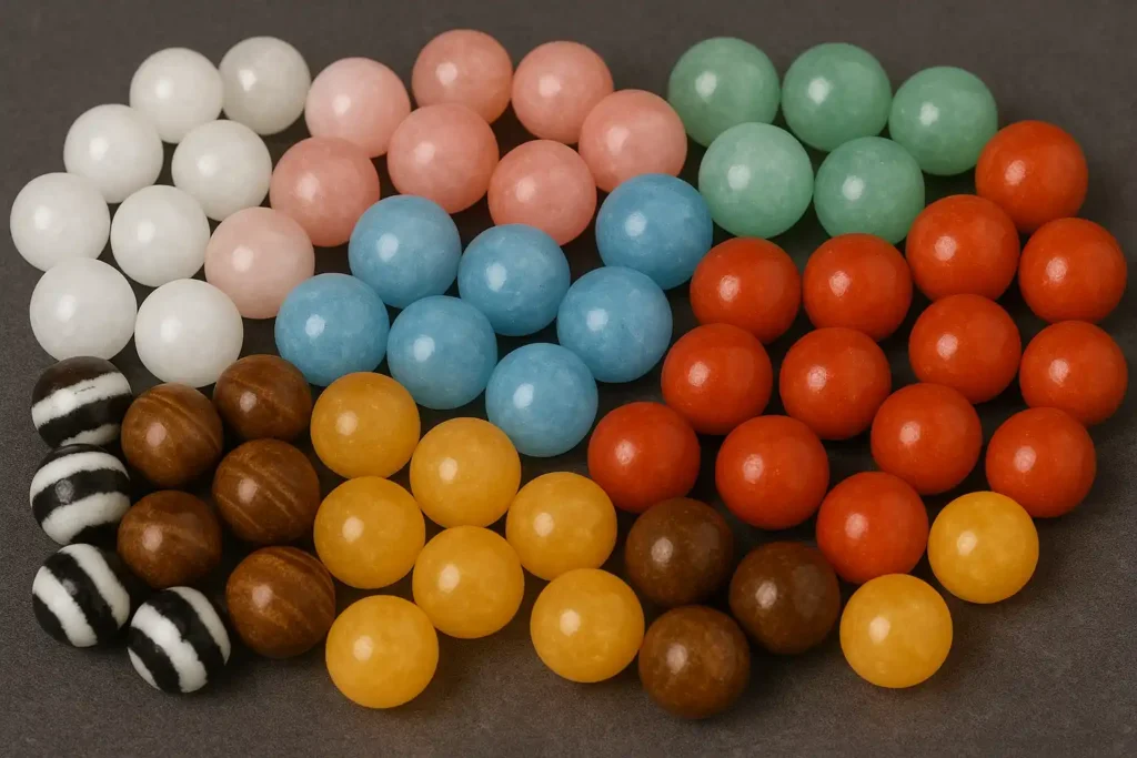 Calcite crystal beads showing colorful stones for Calcite Crystal Meaning jewelry making