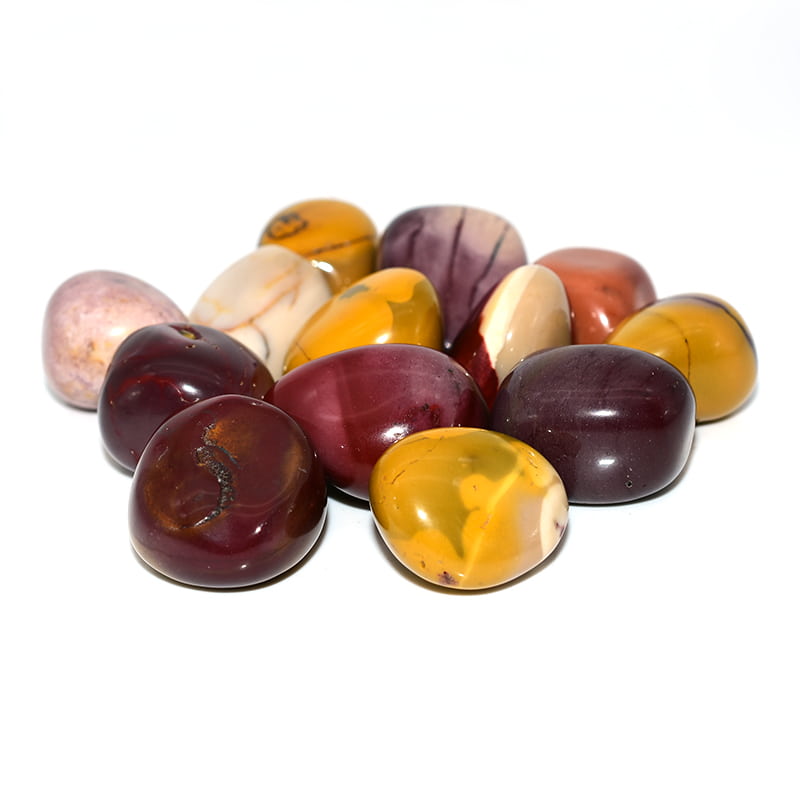 Mookaite Jasper Tumbled stone set 20-30mm smooth polished finish